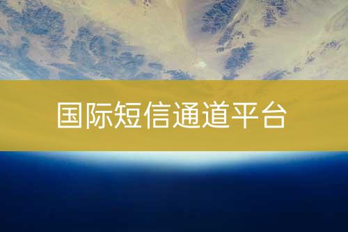 國際短信通道平臺