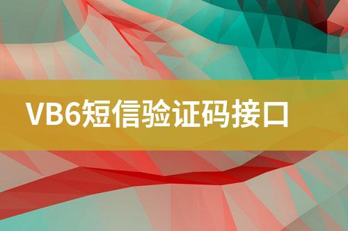 VB6短信驗(yàn)證碼接口