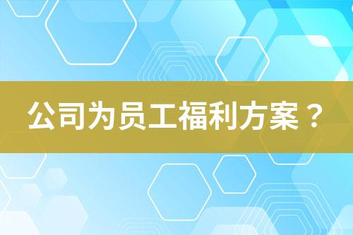 公司為員工福利方案？