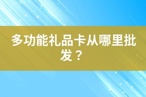 多功能禮品卡從哪里批發(fā)？