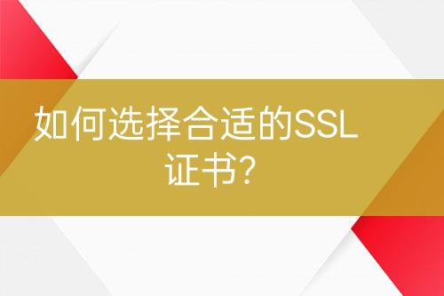 如何選擇合適的SSL證書(shū)？