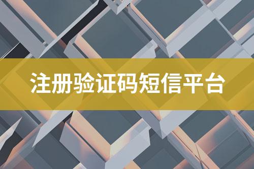 注冊驗證碼短信平臺