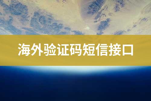 海外驗(yàn)證碼短信接口