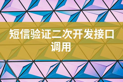 短信驗證二次開發(fā)接口調用