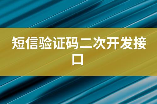 短信驗證碼二次開發(fā)接口