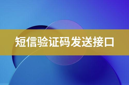 短信驗證碼發(fā)送接口