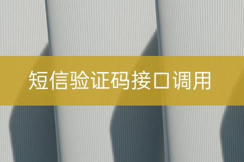 短信驗(yàn)證碼接口調(diào)用