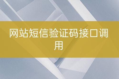 網(wǎng)站短信驗證碼接口調用