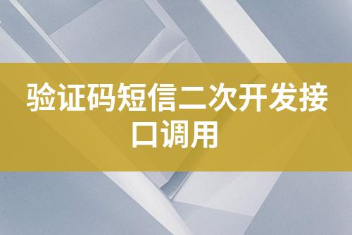 驗證碼短信二次開發(fā)接口調(diào)用