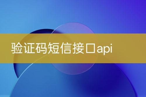 驗證碼短信接口api