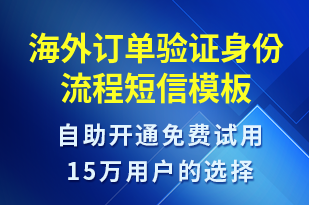 海外訂單驗證身份流程-訂單通知短信模板