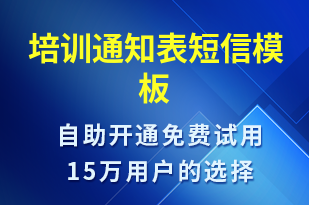 培訓(xùn)通知表-培訓(xùn)通知短信模板